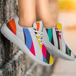 Colorful Zebra Pattern Print Sport Shoes GearFrost