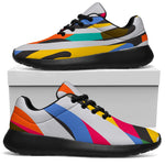 Colorful Zebra Pattern Print Sport Shoes GearFrost