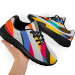 Colorful Zebra Pattern Print Sport Shoes GearFrost