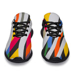 Colorful Zebra Pattern Print Sport Shoes GearFrost