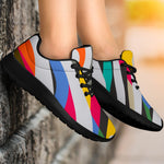 Colorful Zebra Pattern Print Sport Shoes GearFrost