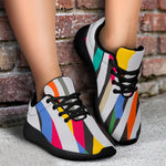 Colorful Zebra Pattern Print Sport Shoes GearFrost