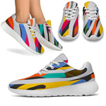 Colorful Zebra Pattern Print Sport Shoes GearFrost