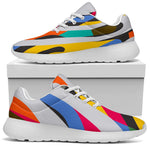 Colorful Zebra Pattern Print Sport Shoes GearFrost