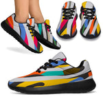 Colorful Zebra Pattern Print Sport Shoes GearFrost