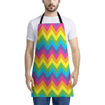 Colorful Zigzag Pattern Print Apron