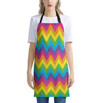 Colorful Zigzag Pattern Print Apron