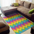 Colorful Zigzag Pattern Print Floor Mat