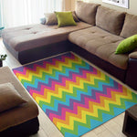 Colorful Zigzag Pattern Print Area Rug