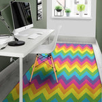 Colorful Zigzag Pattern Print Area Rug