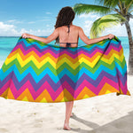 Colorful Zigzag Pattern Print Beach Sarong Wrap