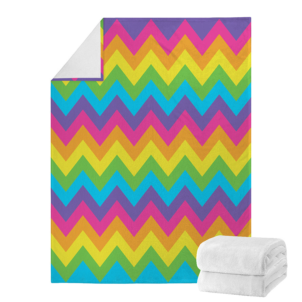 Colorful Zigzag Pattern Print Blanket