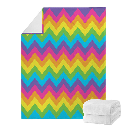 Colorful Zigzag Pattern Print Blanket