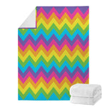 Colorful Zigzag Pattern Print Blanket