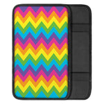 Colorful Zigzag Pattern Print Car Center Console Cover
