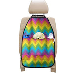 Colorful Zigzag Pattern Print Car Seat Organizers