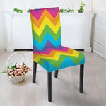 Colorful Zigzag Pattern Print Dining Chair Slipcover