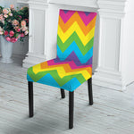 Colorful Zigzag Pattern Print Dining Chair Slipcover