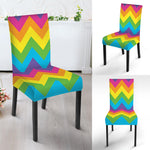 Colorful Zigzag Pattern Print Dining Chair Slipcover