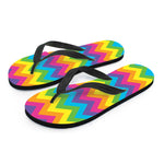 Colorful Zigzag Pattern Print Flip Flops