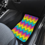 Colorful Zigzag Pattern Print Front and Back Car Floor Mats
