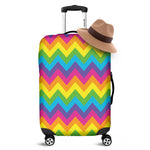 Colorful Zigzag Pattern Print Luggage Cover