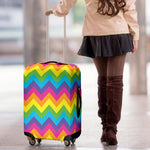Colorful Zigzag Pattern Print Luggage Cover