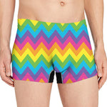 Colorful Zigzag Pattern Print Men's Boxer Briefs
