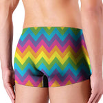 Colorful Zigzag Pattern Print Men's Boxer Briefs