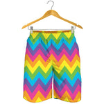 Colorful Zigzag Pattern Print Men's Shorts