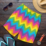 Colorful Zigzag Pattern Print Men's Shorts