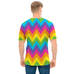 Colorful Zigzag Pattern Print Men's T-Shirt