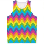 Colorful Zigzag Pattern Print Men's Tank Top