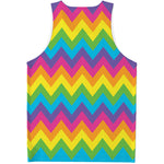 Colorful Zigzag Pattern Print Men's Tank Top