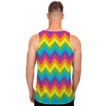 Colorful Zigzag Pattern Print Men's Tank Top