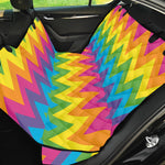 Colorful Zigzag Pattern Print Pet Car Back Seat Cover