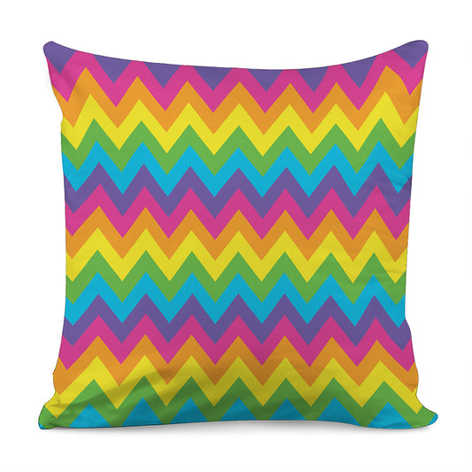 Colorful Zigzag Pattern Print Pillow Cover