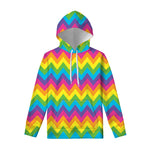 Colorful Zigzag Pattern Print Pullover Hoodie