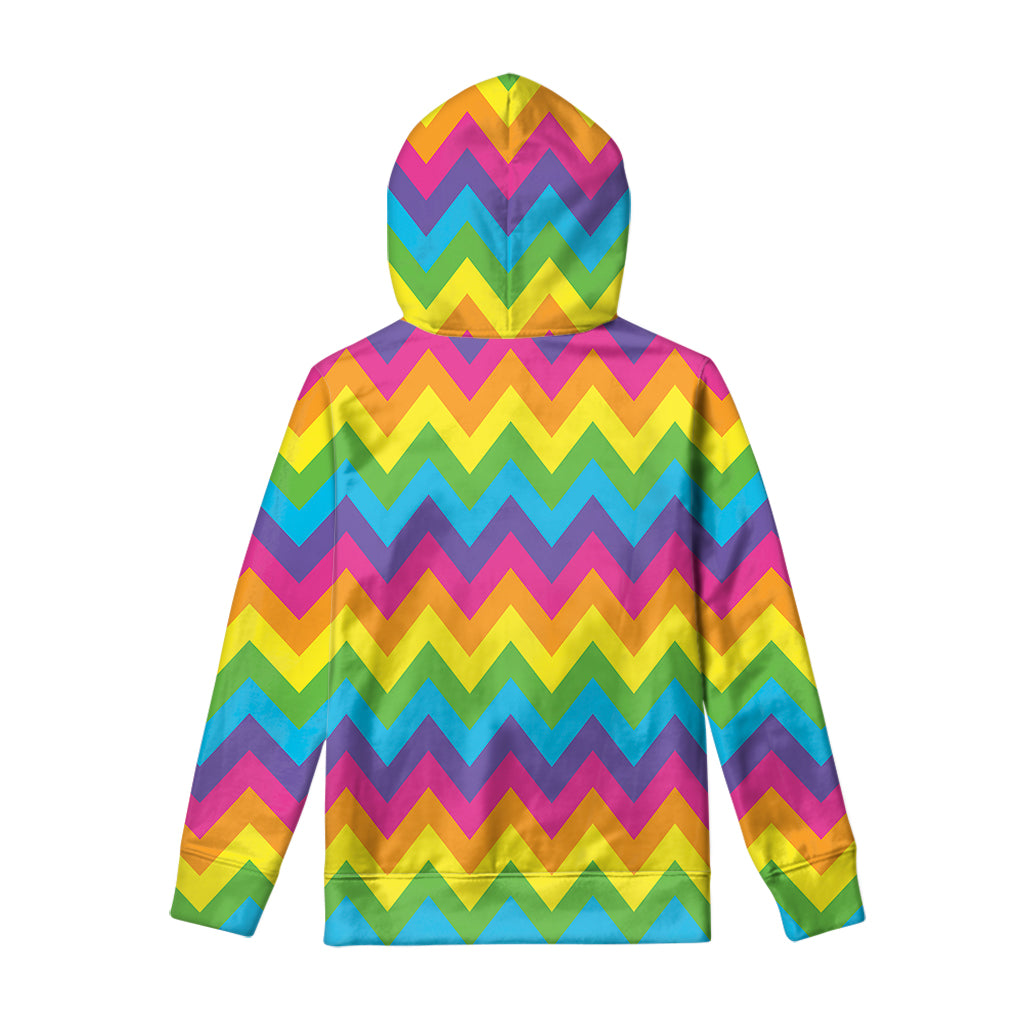 Colorful Zigzag Pattern Print Pullover Hoodie