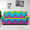 Colorful Zigzag Pattern Print Sofa Cover