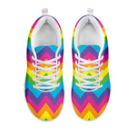 Colorful Zigzag Pattern Print White Sneakers
