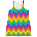 Colorful Zigzag Pattern Print Women's Racerback Tank Top