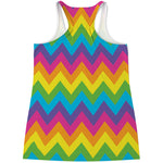 Colorful Zigzag Pattern Print Women's Racerback Tank Top