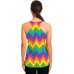 Colorful Zigzag Pattern Print Women's Racerback Tank Top