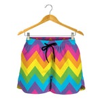 Colorful Zigzag Pattern Print Women's Shorts