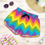 Colorful Zigzag Pattern Print Women's Shorts