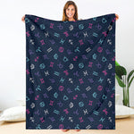 Colorful Zodiac Symbols Pattern Print Blanket