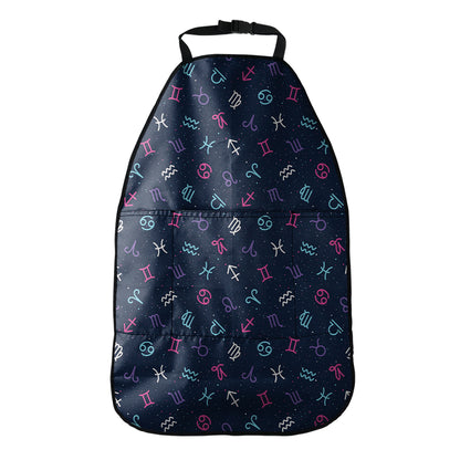 Colorful Zodiac Symbols Pattern Print Car Seat Organizers