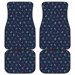 Colorful Zodiac Symbols Pattern Print Front and Back Car Floor Mats