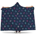 Colorful Zodiac Symbols Pattern Print Hooded Blanket